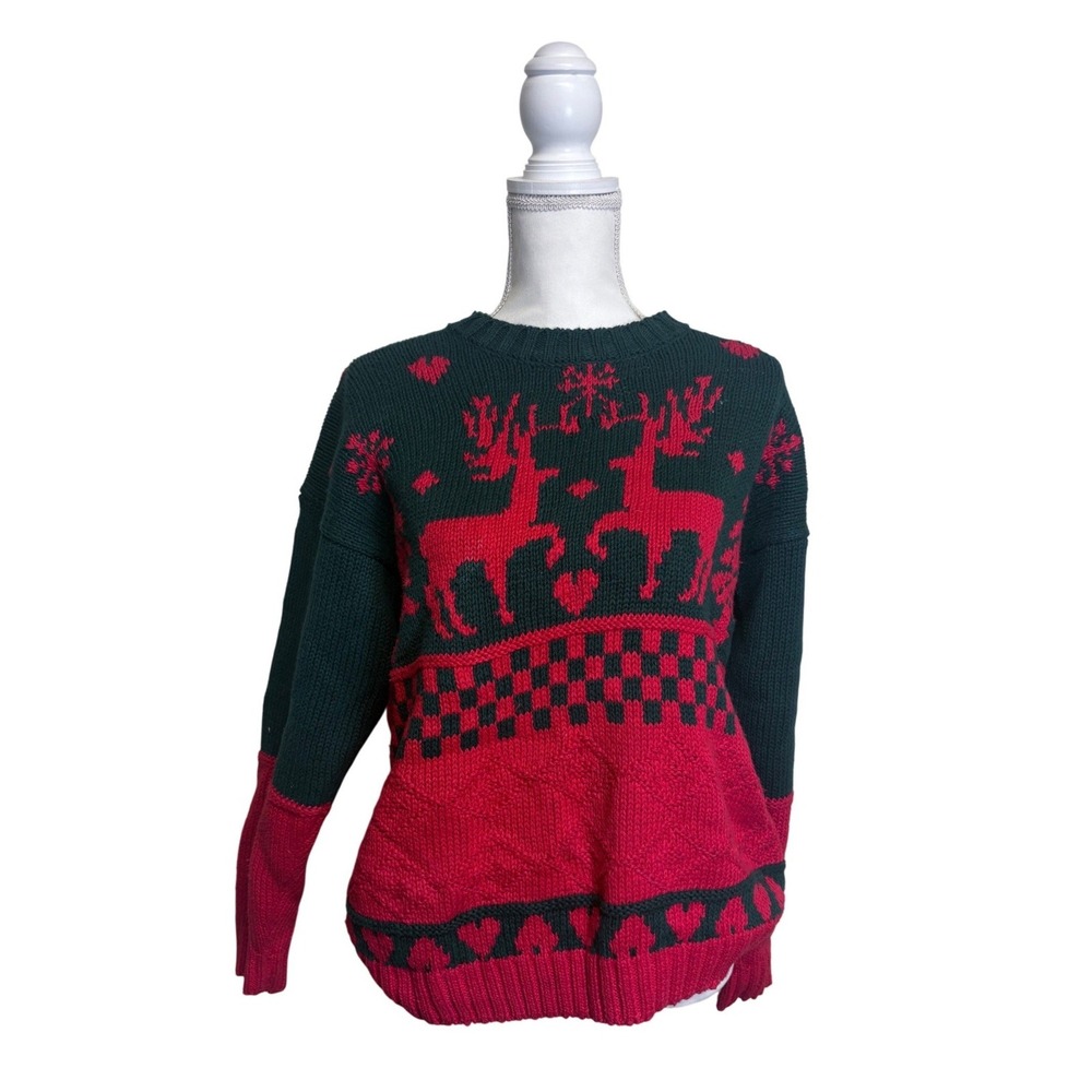 Casual Corner Women's Vintage Christmas Sweater Size Medium